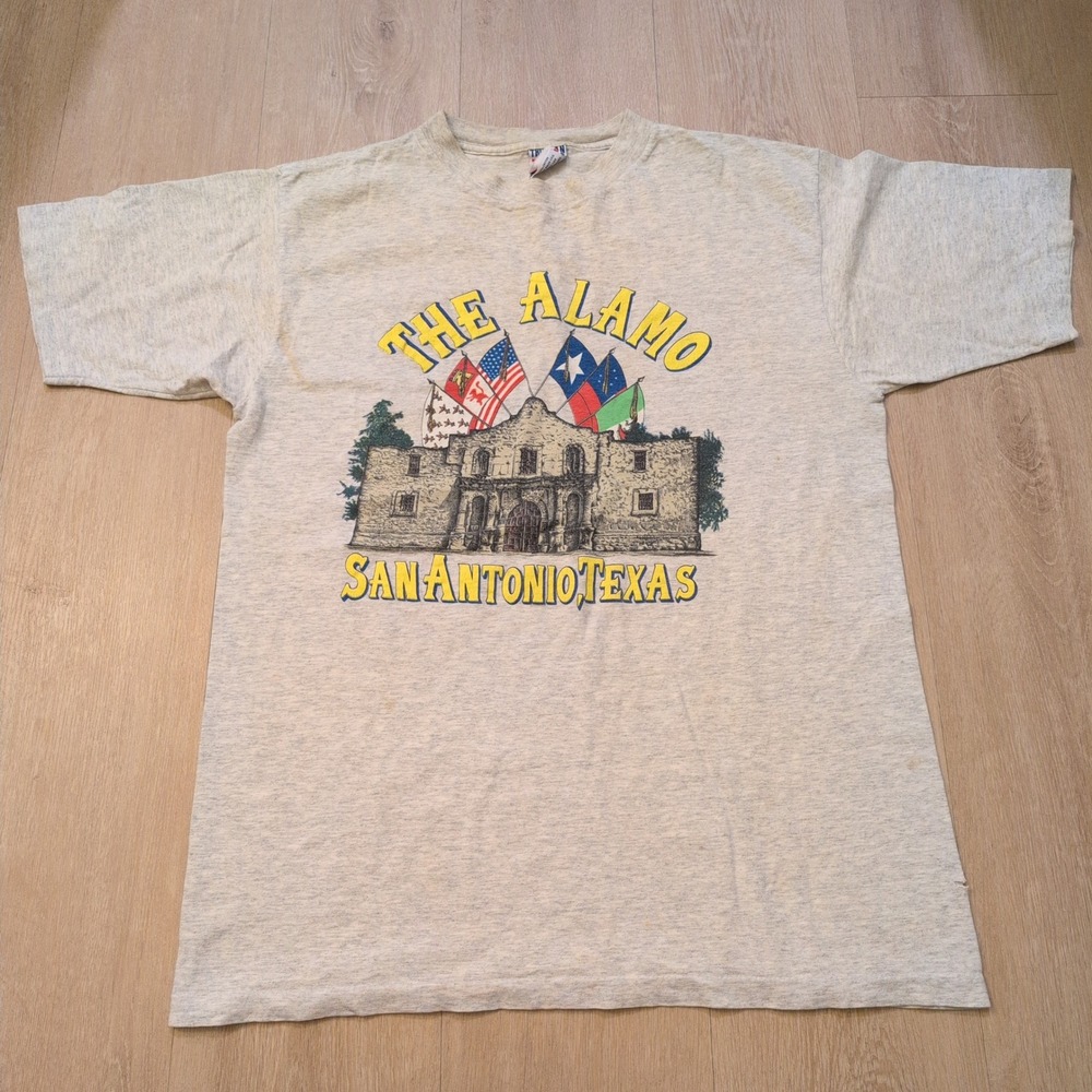 VTG The Alamo San Antonio Texas Adult Large Shirt Dallas Austin War Mission 90s